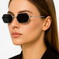 Lunettes ANGELO SYLLA – Monture Hexagonale Argentée
