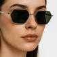 Lunettes ANGELO SYLLA – Monture Hexagonale Argentée