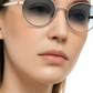 Lunettes ANGELO SYLLA – Monture Ronde Argentée Dégradé Bleu