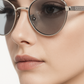 Lunettes ANGELO SYLLA – Monture Ronde Argentée Dégradé Bleu