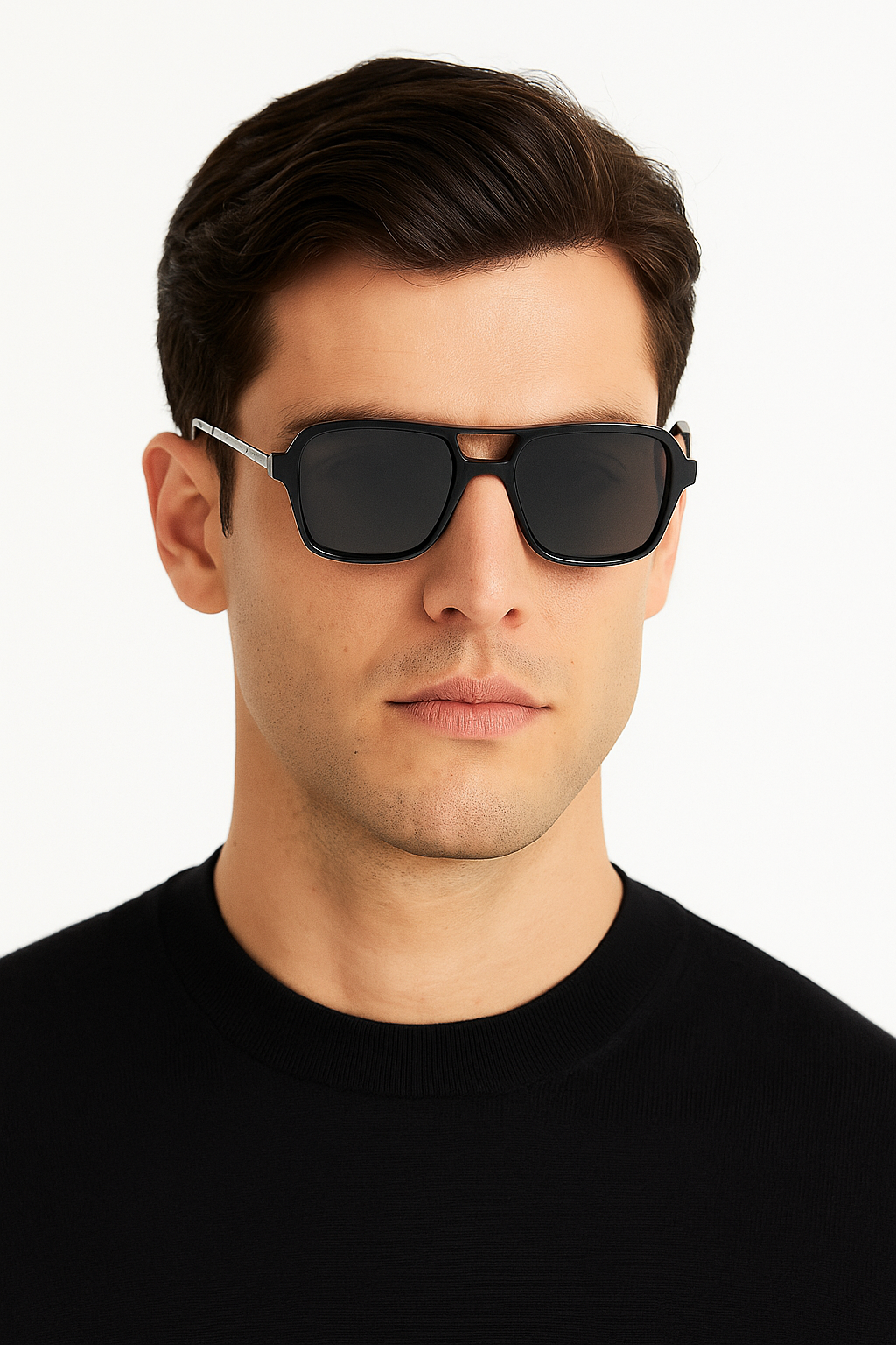 Lunettes  ANGELO SYLLA – Pilot Noir Graphique