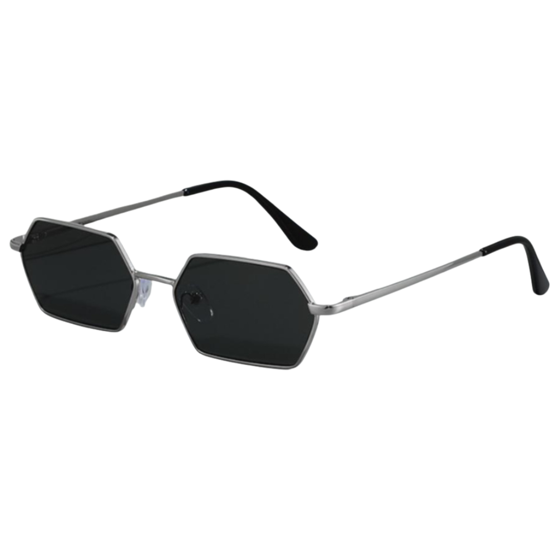 Lunettes ANGELO SYLLA – Monture Hexagonale Argentée
